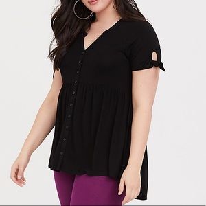 RXB Cap Sleeve Tee with Pleated Back Stripe White//Powder Pink, Large